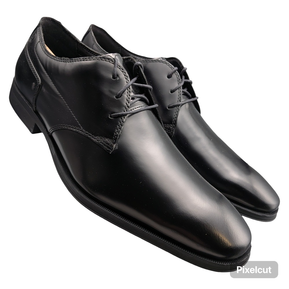 Clarks Paulton Lace Black Hi Shine Leather Mens Dress Shoes 11.5 M 26183396